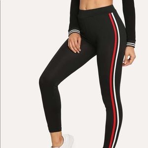 Striped track leggings 🏎